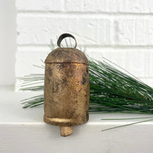 Load image into Gallery viewer, Rustic Tin Bell Brass Finish | 3”
