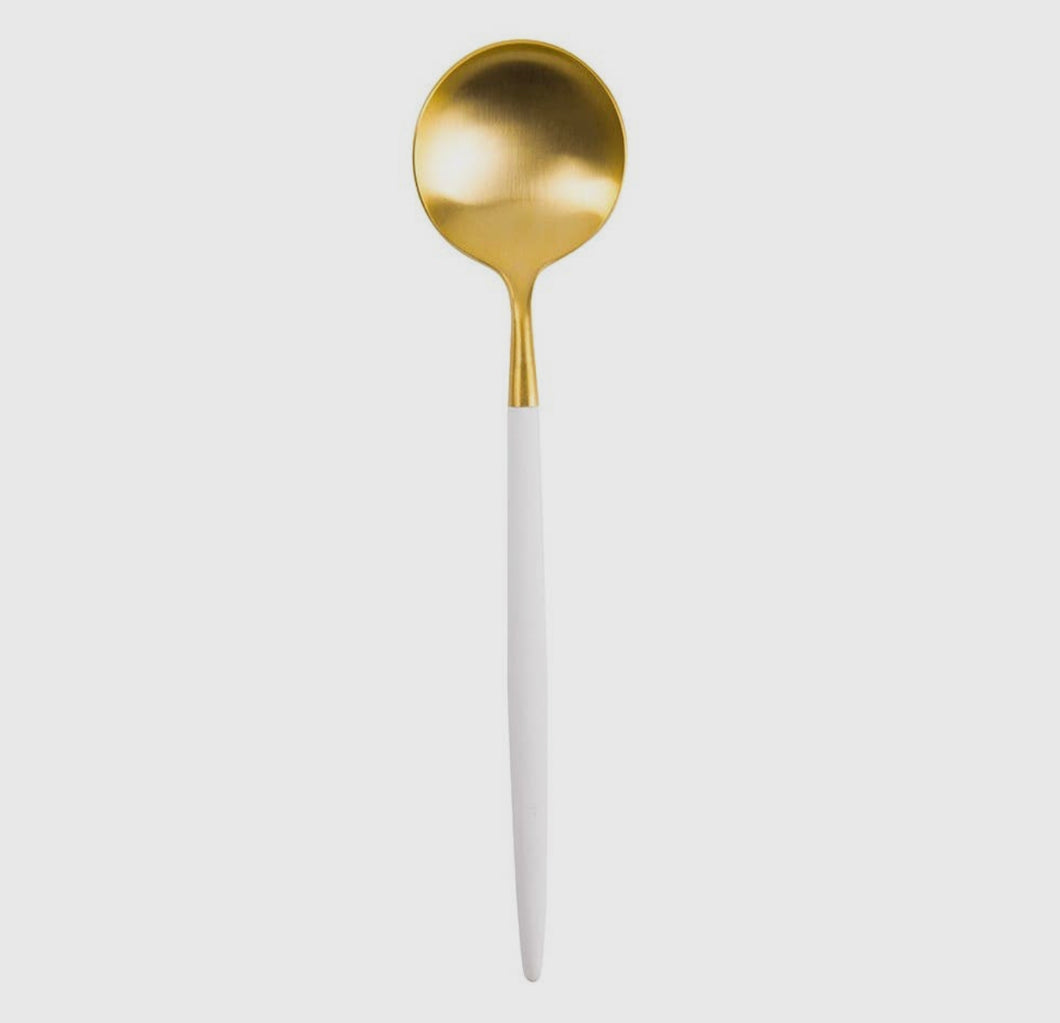 Gold & White Coffee Spoon