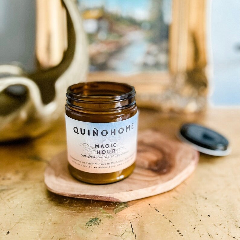 Quinohome Magic Hour 7 oz. Soy Candle in Amber Jar