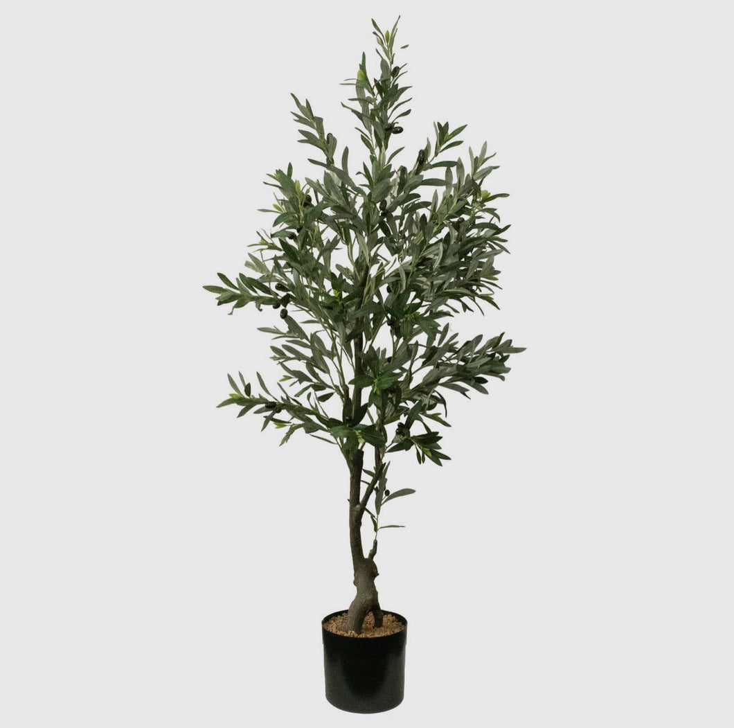 60” Faux Olive Tree with Eco Planter | 20” x 20” x 37” H