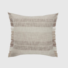 Load image into Gallery viewer, Savannah Farmhouse Striped Throw Pillow with Fringe | Poly Filled
