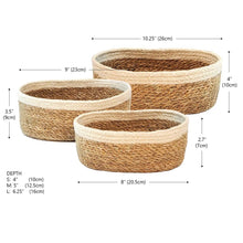 Load image into Gallery viewer, Korissa Hand Woven Wicker Savar Oval Basket | Set of Three
