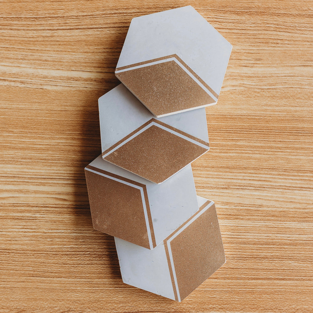 McIntyre& Concrete Coasters (Set of Four)
