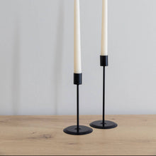 Load image into Gallery viewer, Bluum Maison O&#39;Noir Metal Tapered Candle Holder | Set of Two

